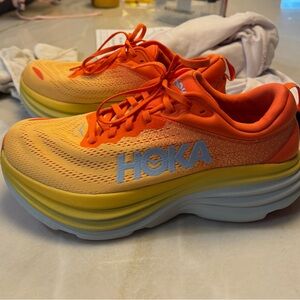 HOKA size 9.5 Orange Running Shoes